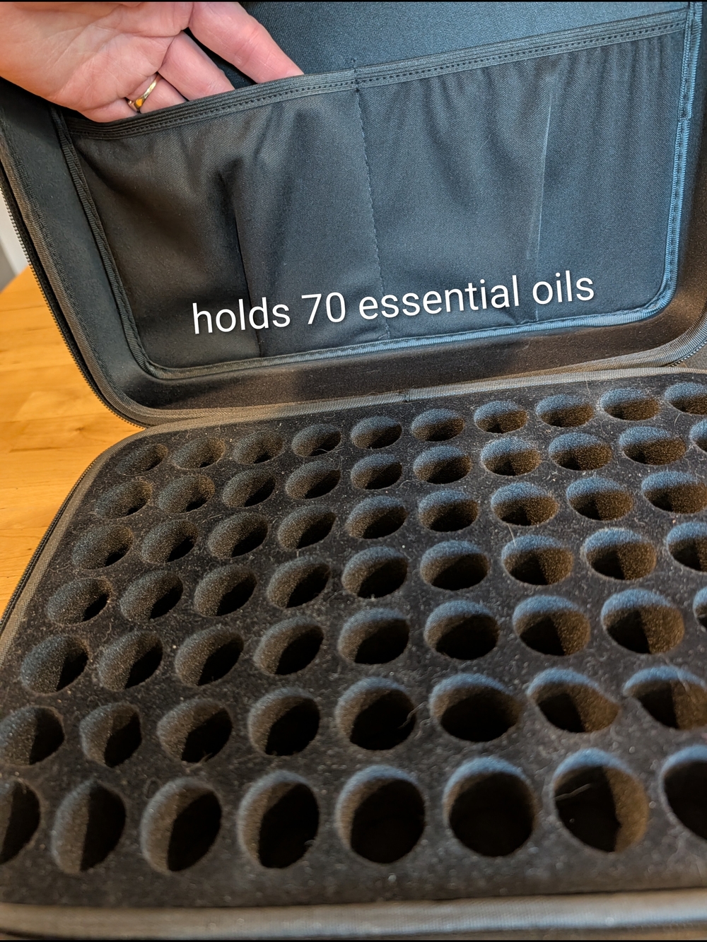 Soothing Wellness Essentials Heart Print Travel Case - Black, Pink & Blue - Picture 4 of 10